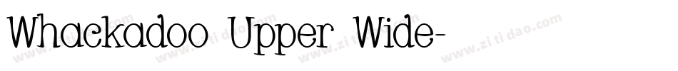 Whackadoo Upper Wide字体转换